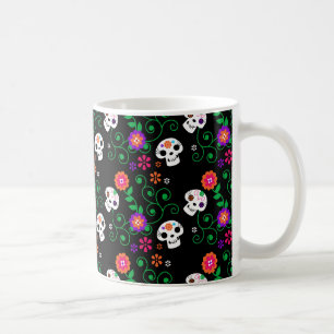 Taza De Café cráneo de azúcar negro