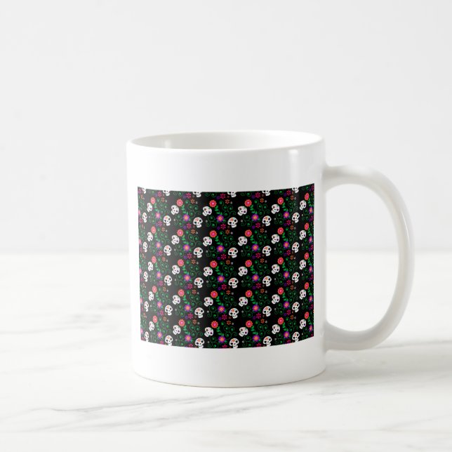 Taza De Café cráneo de azúcar negro (Derecha)