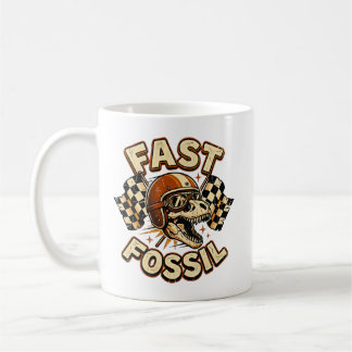 Taza De Café Cráneo de Dinosaurio de Carreras Divertido