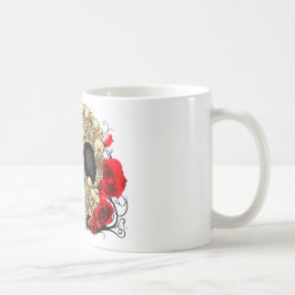 Taza De Café Cráneo del azúcar - diseño del tatuaje