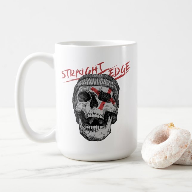 Taza De Café Cráneo del borde recto (Con donut)