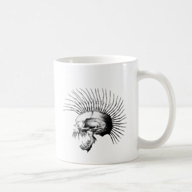 Taza De Café Cráneo del Mohawk (Derecha)