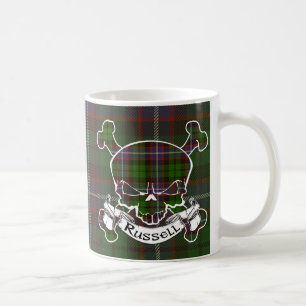 Taza De Café Cráneo del tartán de Russell