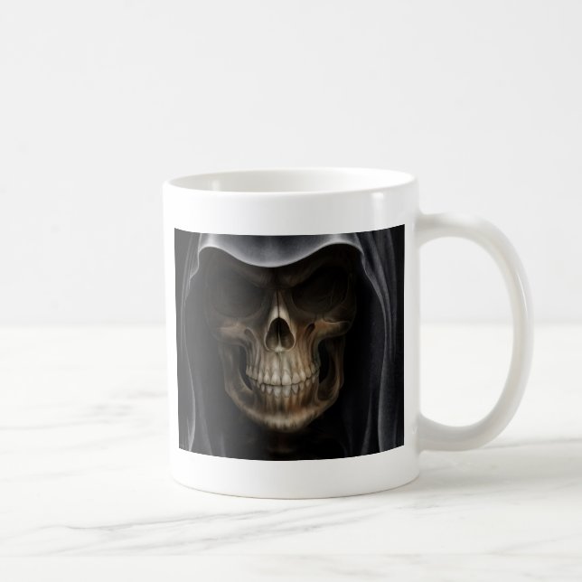 Taza De Café Cráneo encapuchado - parca (Derecha)