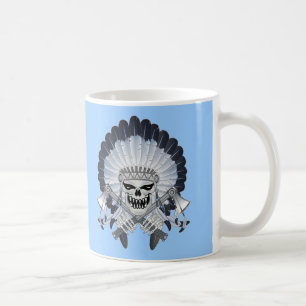 Taza De Café Cráneo Jefe de India