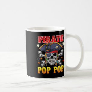 Taza De Café Cráneo pirata de pop-pop cruza el disfraz de Hallo