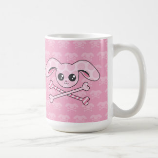 Taza De Café Cráneo rosado del conejito de Kawaii