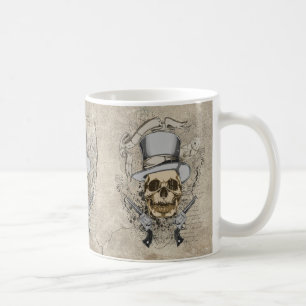 Taza De Café Cráneo y armas pasados de la palabra