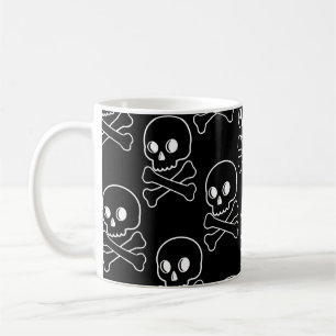 Taza De Café Cráneo Y Hueso