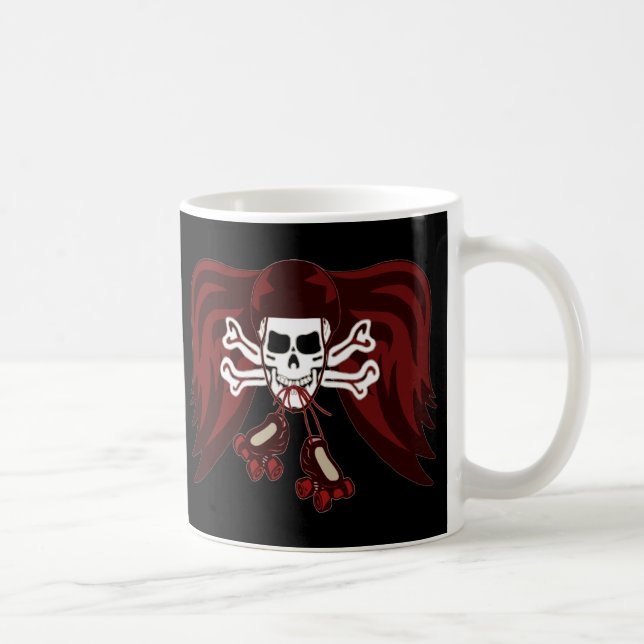 Taza De Café cráneo y patines (Derecha)