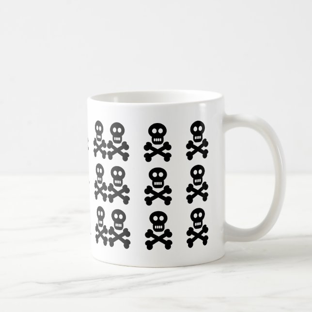 Taza De Café Cráneos negros, (Derecha)