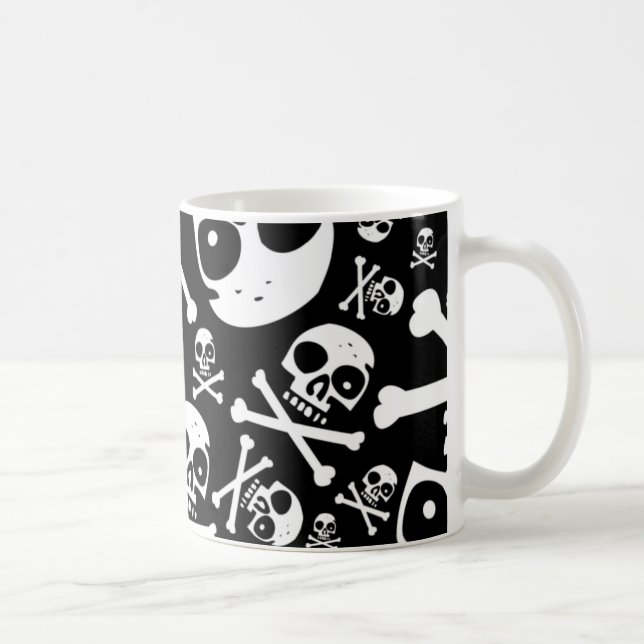 Taza De Café Cráneos negros (Derecha)