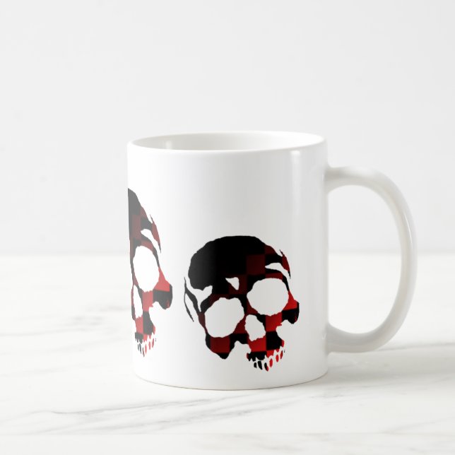 Taza De Café Cráneos rojos (Derecha)