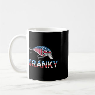 Taza De Café Cranky Usa Crankit Pesca Día del Padre 