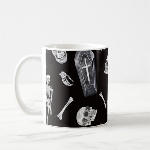 Taza De Café Cránulos de Crepúsculo: Patrón de acuarela de Hall