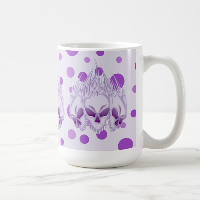 Taza De Café Cránulos púrpuras que se inflaman (Derecha)