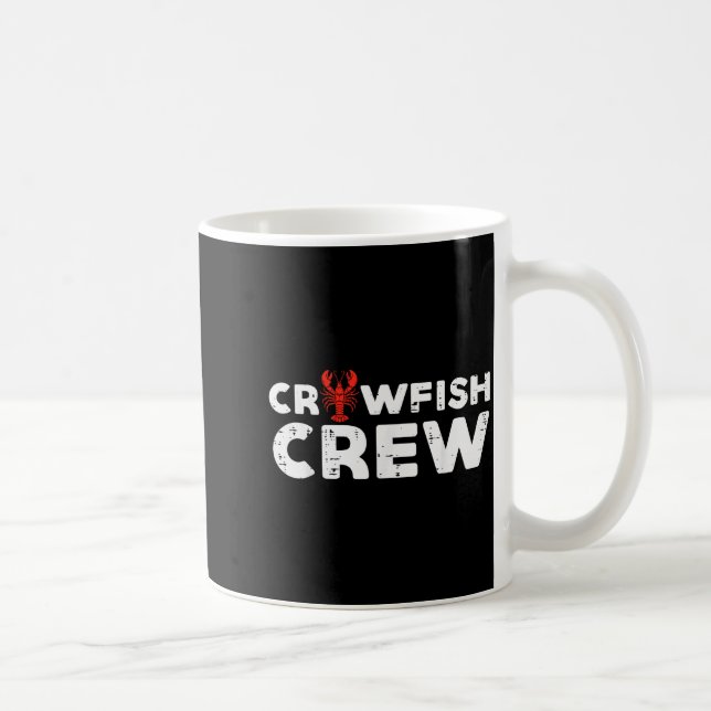 Taza De Café Crawfish Crew Funny Crayfish Cajun Matching Men Wo (Derecha)