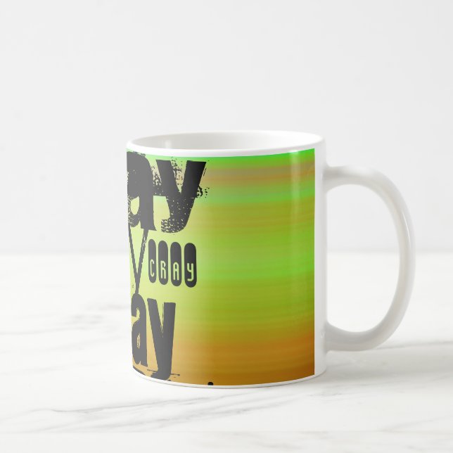 Taza De Café Cray; Verde vibrante, naranja, y amarillo (Derecha)