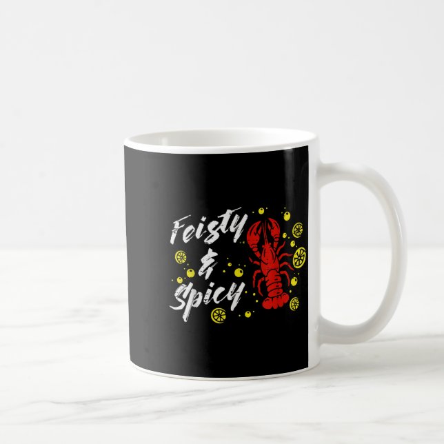 Taza De Café Crayfish Feisty And Scy Lemons Crawfish Women Men  (Derecha)