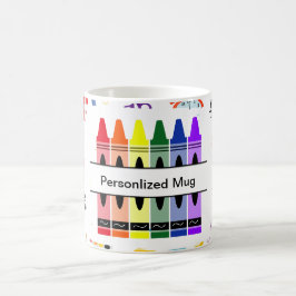 Taza De Café Crayón Personalizado De Regreso A Clases