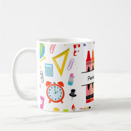 Taza De Café Crayón Personalizado De Regreso A Clases