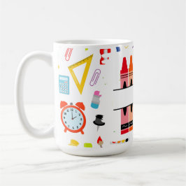 Taza De Café Crayón Personalizado Regreso a la Escuela