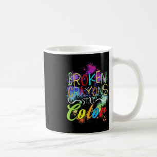 Taza De Café Crayones todavía colorean el auto cuidado del prob