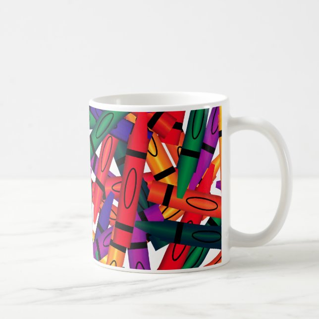 Taza De Café Crayons Mug dispersos (Derecha)