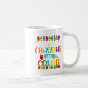 Taza De Café Crayons Still Color Conciencia sobre la Salud Ment