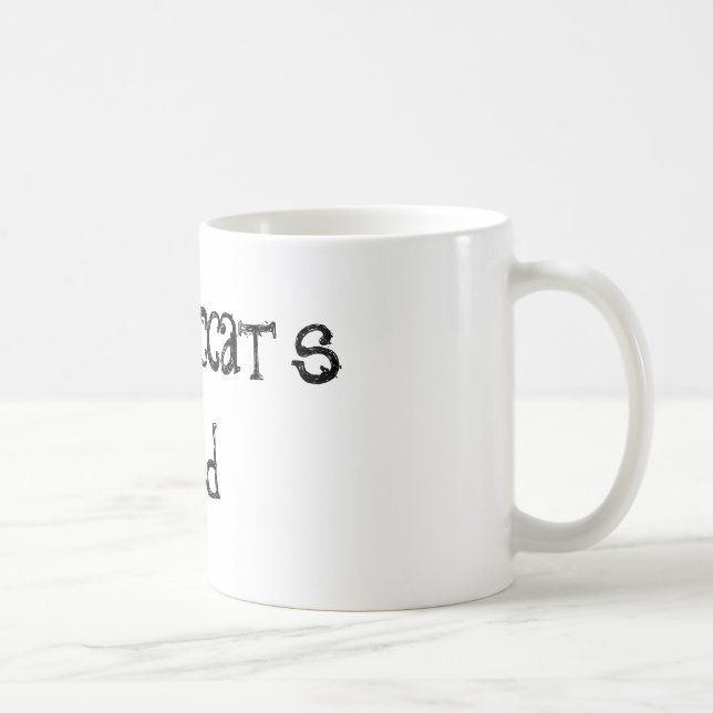 Taza De Café Crazi Cat's Dad cita el café Mug (Derecha)