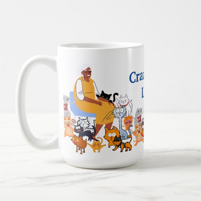 Taza De Café Crazy Cats Lady (Izquierda)