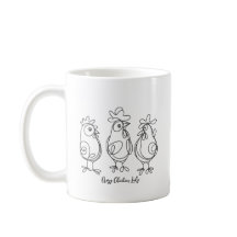 Crazy Chickens Line Art Camiseta personalizada