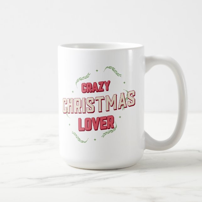 Taza De Café Crazy Christmas Lover (Derecha)
