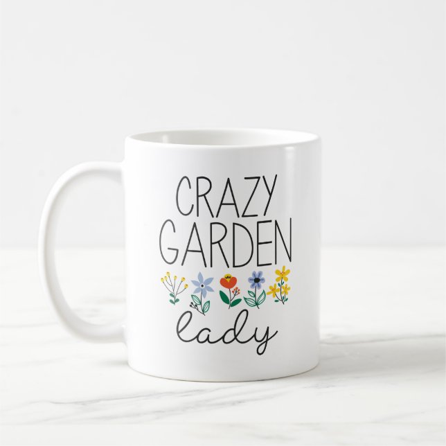 Taza De Café Crazy Garden Lady (Izquierda)