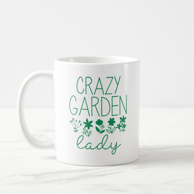 Taza De Café Crazy Garden Lady (Izquierda)