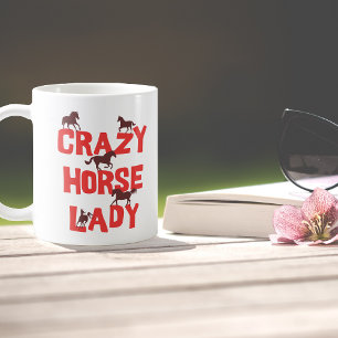 Taza De Café Crazy Horse Lady Coffee Mug Para Hombres Lover