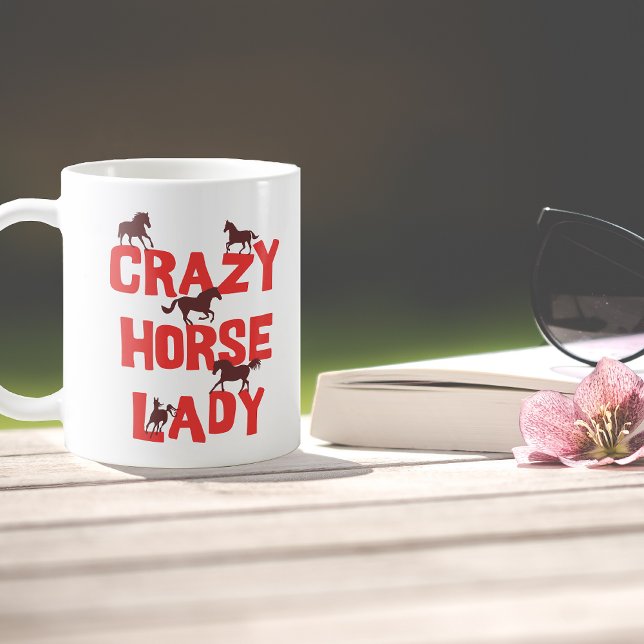Taza De Café Crazy Horse Lady Coffee Mug Para Hombres Lover (Subido por el creador)