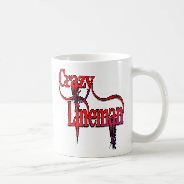 Taza De Café Crazy Lineman (Derecha)