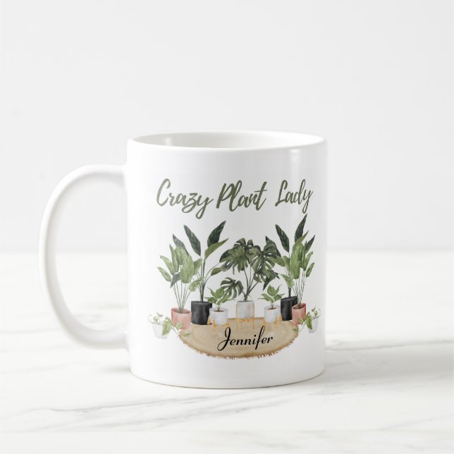 Taza De Café Crazy Plant Lady Coffee Mug (Izquierda)