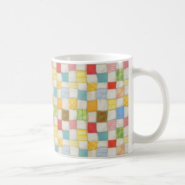 Taza De Café CRAZY QUILT White Mug (Derecha)