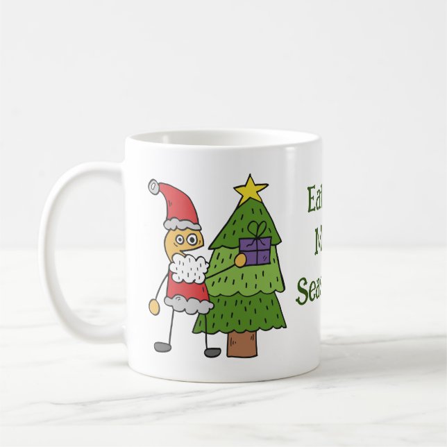 Taza De Café Crazy Santa Holiday Mug (Izquierda)