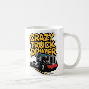 Taza De Café "Crazy Truck Driver Vintage Graphic