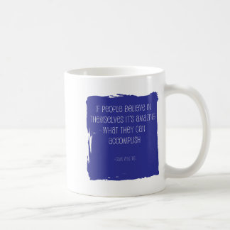 Taza De Café crea en copia del azul del selfmug