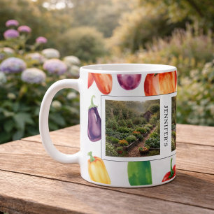 Taza De Café Crea fotos de tu propio jardín monogramadas