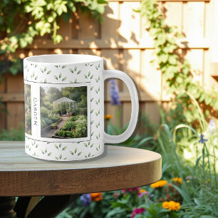 Taza De Café Crea fotos de tu propio jardín monogramadas
