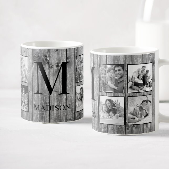 Taza De Café Crea tu Collage de fotos Personalizado Rustic Farm (Subido por el creador)
