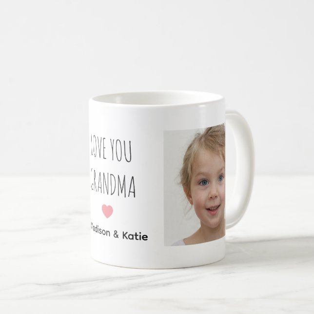 Taza De Café Crea tu propia abuela fotográfica familiar (Anverso derecho)