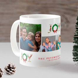Taza De Café Crea tu propia alegría de 4 Navidades de la famili