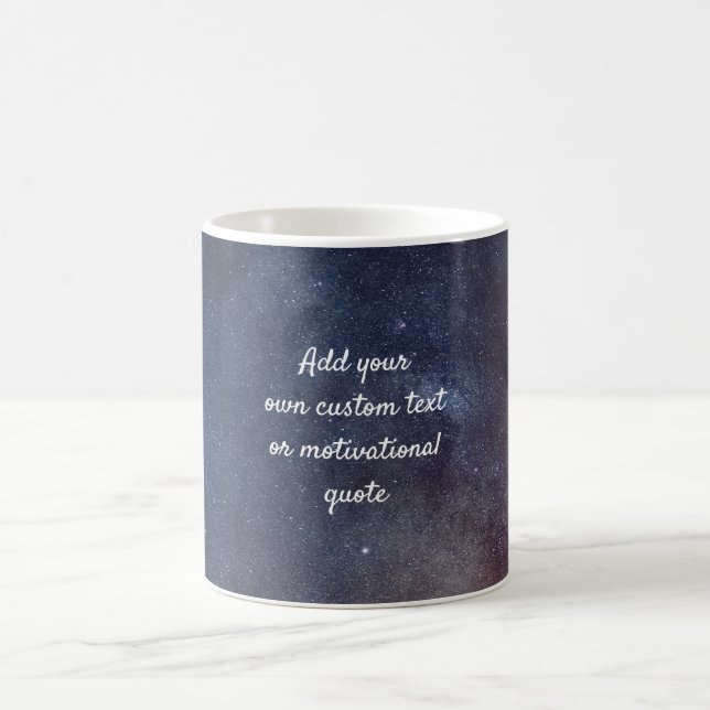 Taza De Café Crea tu propia cita Personalizado Mug - Cielo noct (Centro)