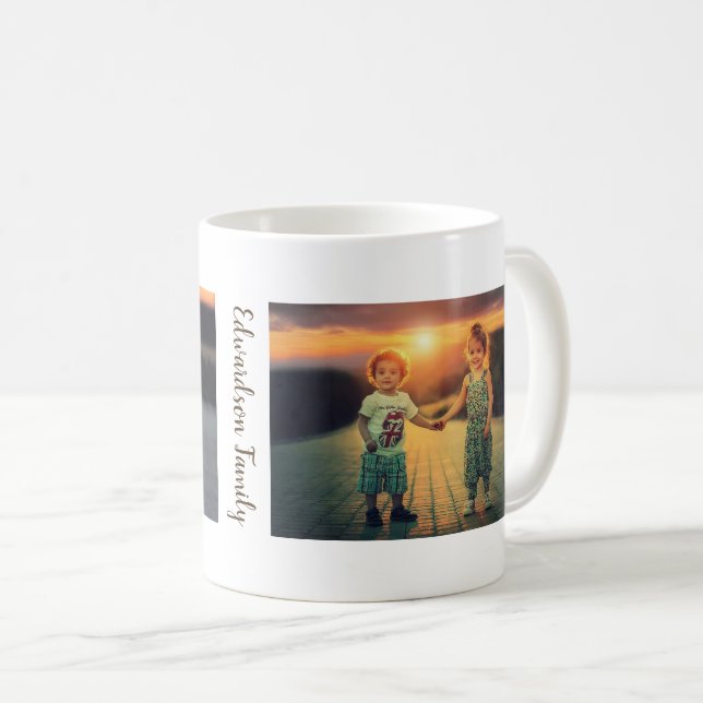 Taza De Café Crea tu propia colección de fotos moderna (Anverso derecho)